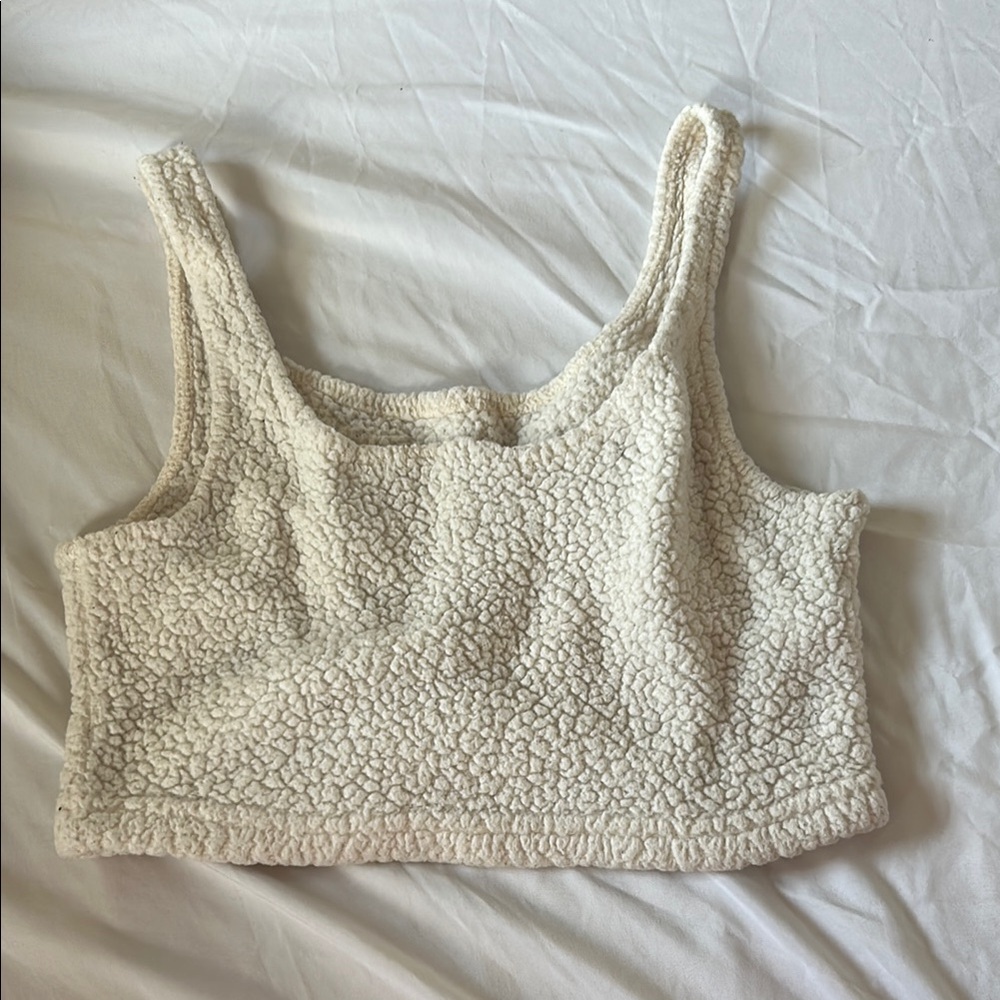 Cozy Cream Textured Women's Top